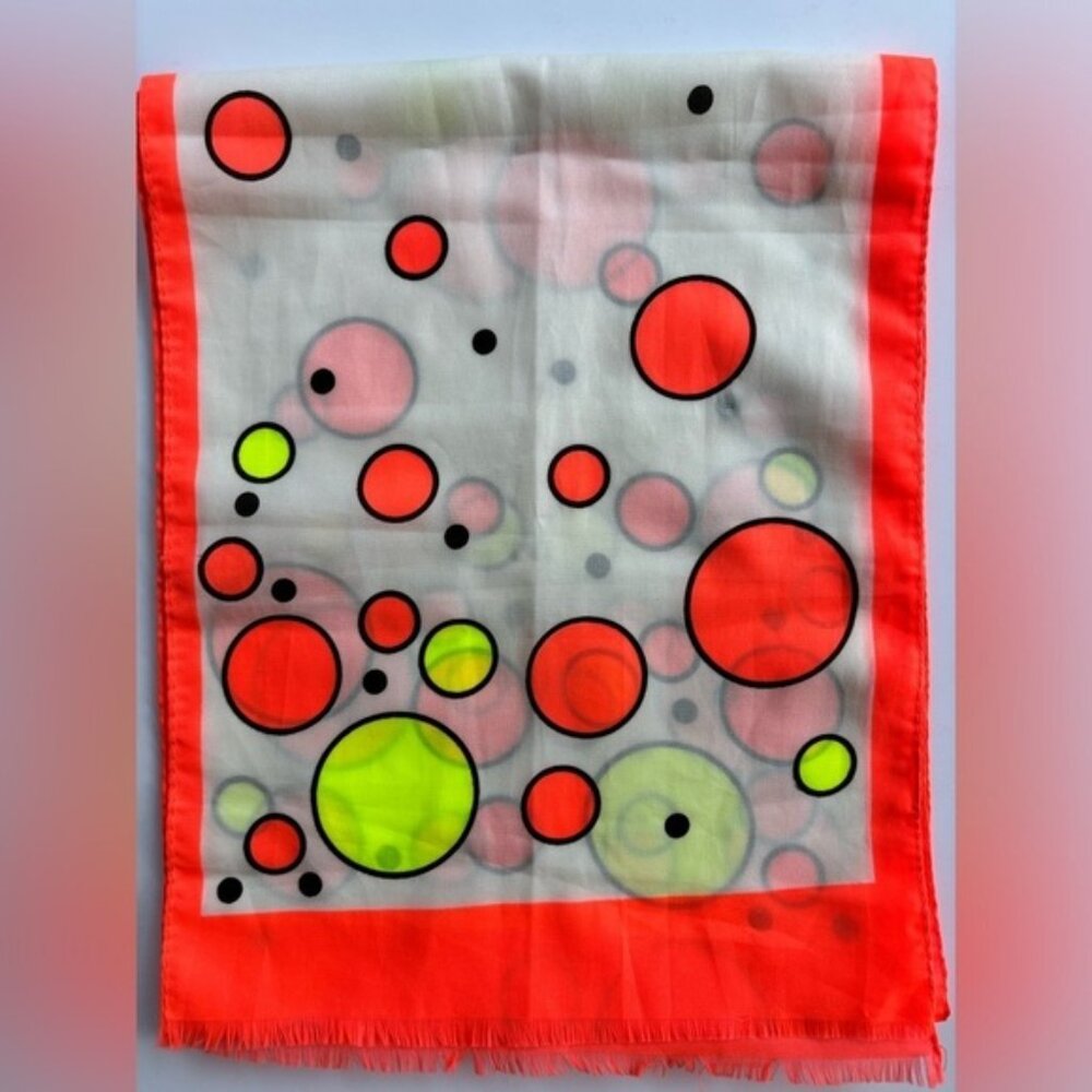 Vintage phsychedelic polka dot head scarf - Picture 9 of 9